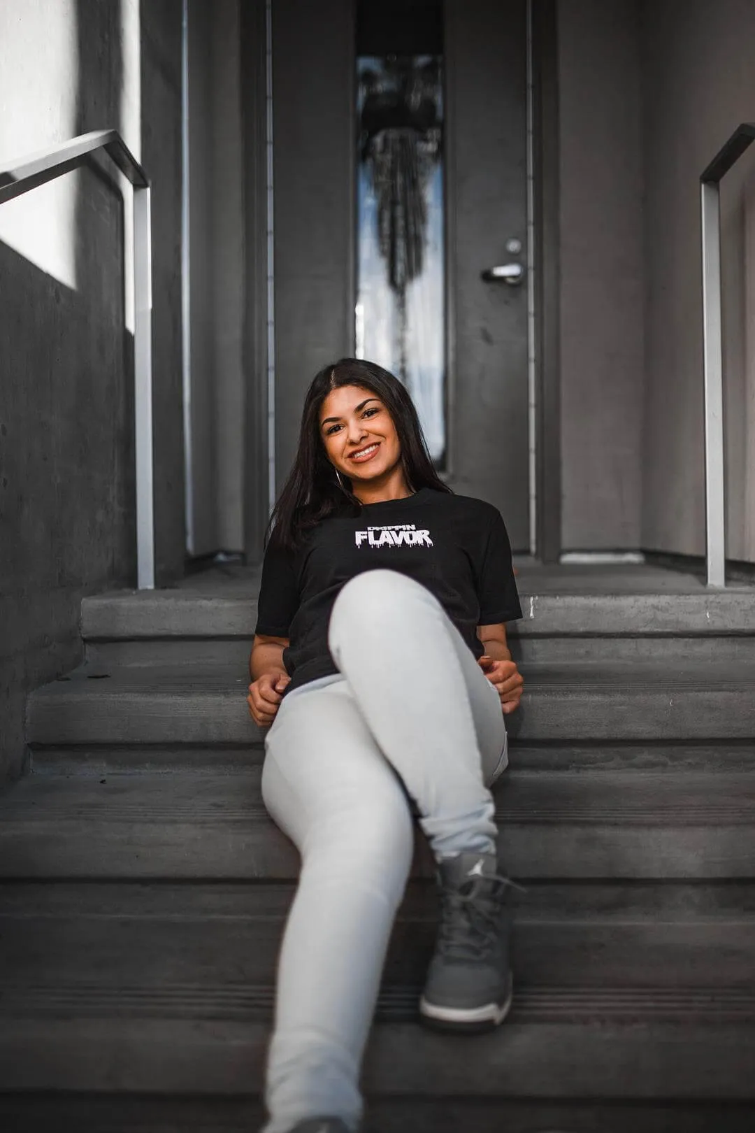 White Drippin Flavor | Black Tee