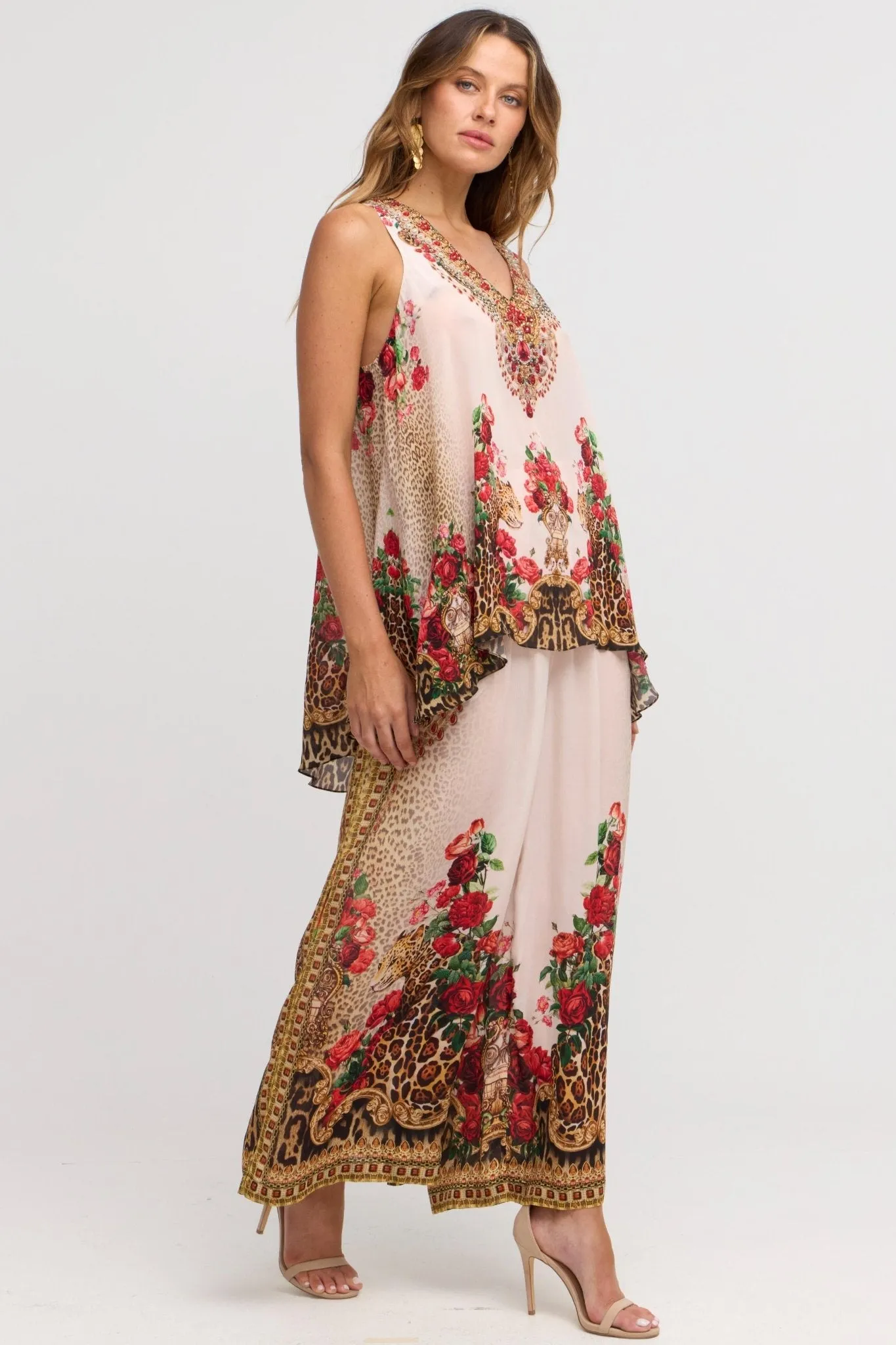 White Leopardess Trousers