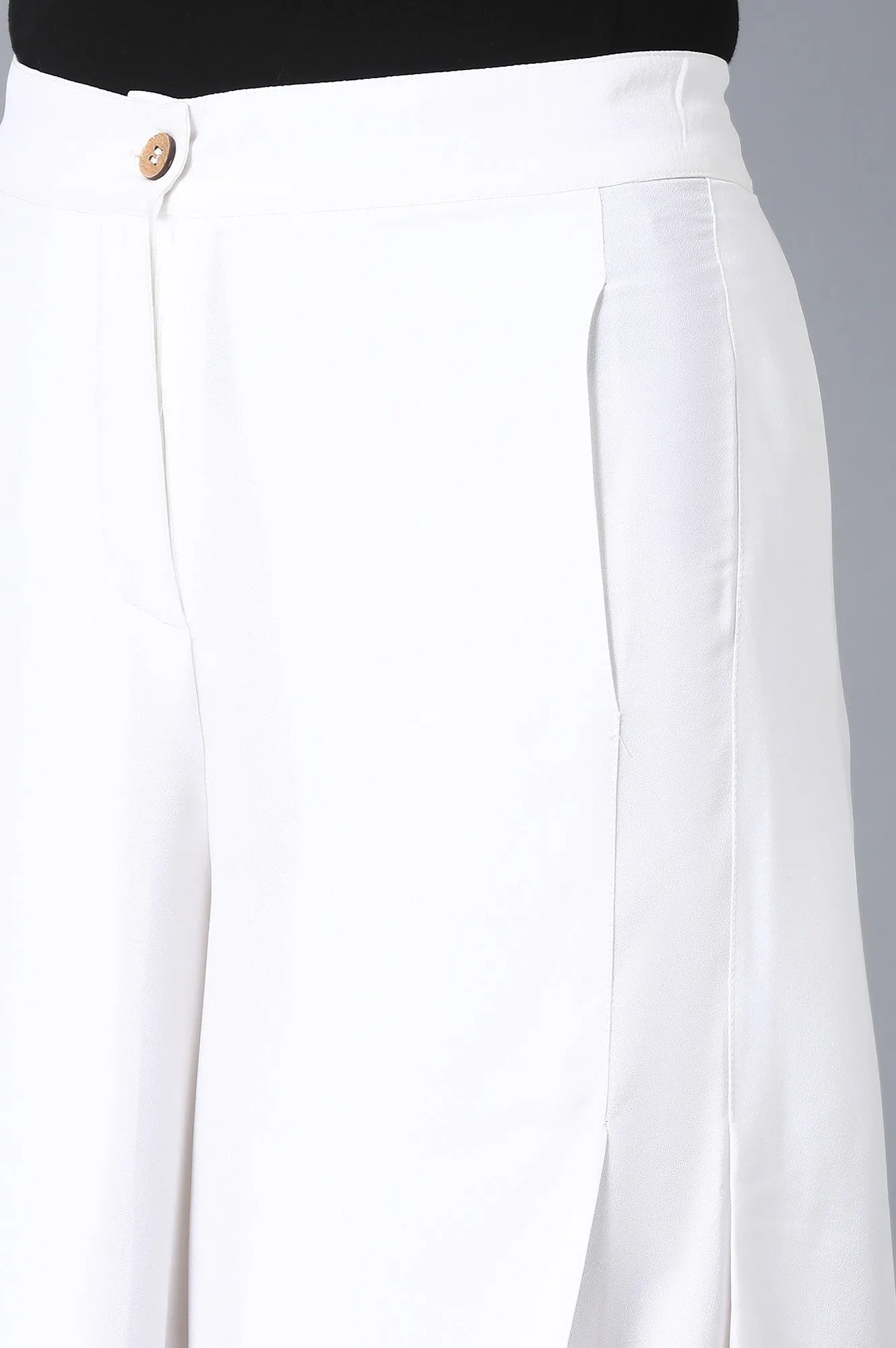 White Loose Fit Palazzo