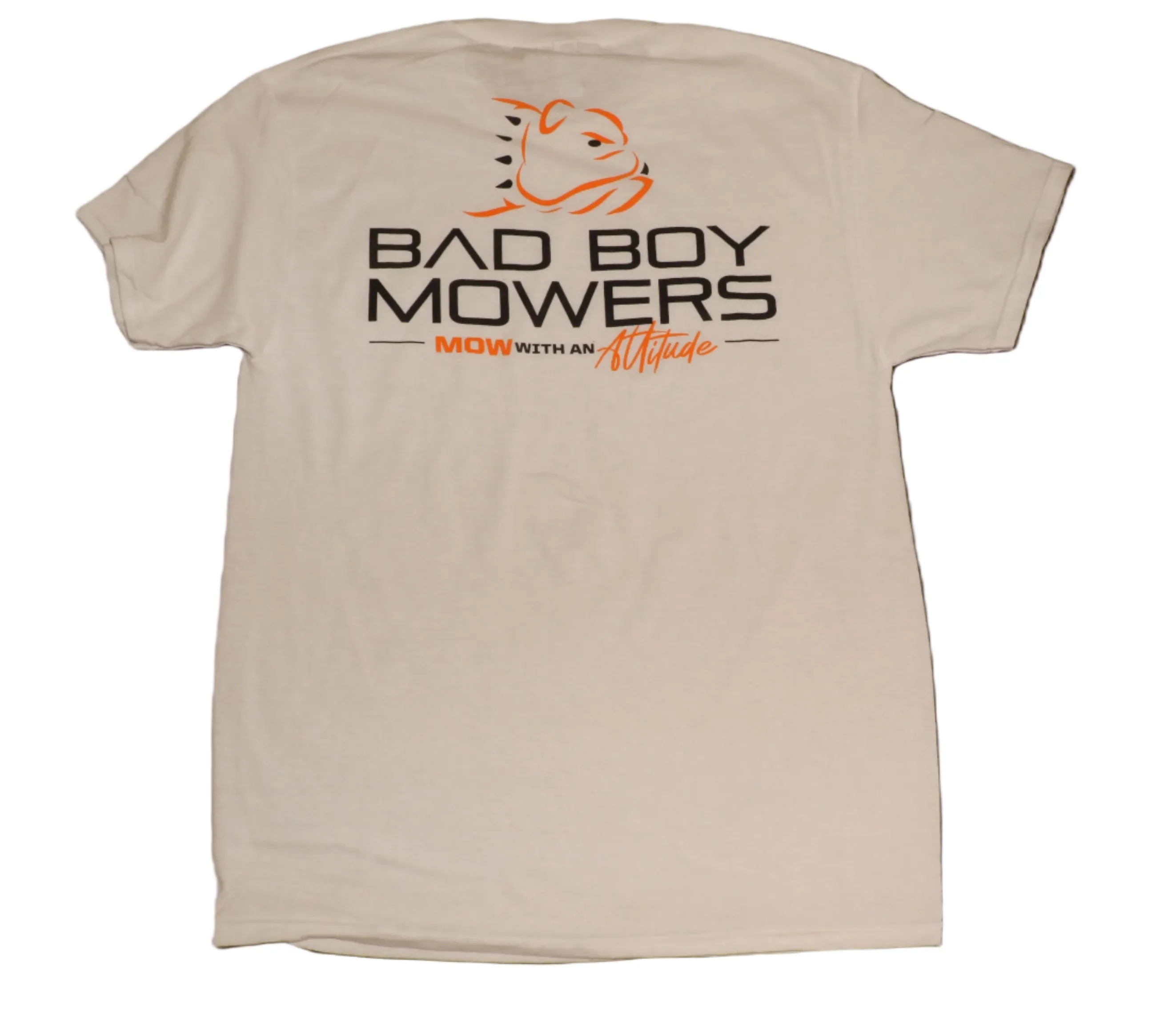 WHITE STANDARD LOGO BAD BOY MOWERS BULLDOG TEE.