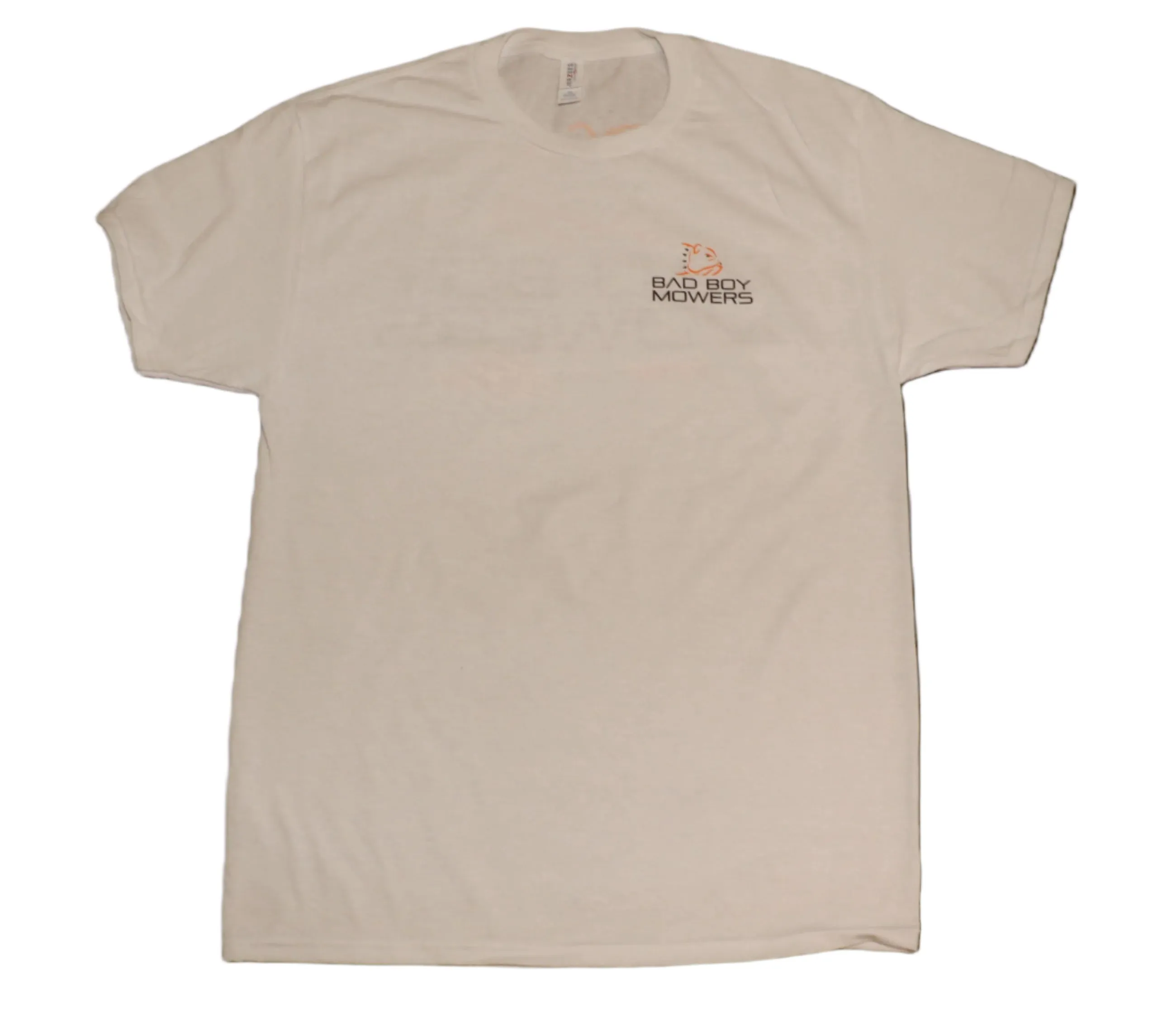 WHITE STANDARD LOGO BAD BOY MOWERS BULLDOG TEE.