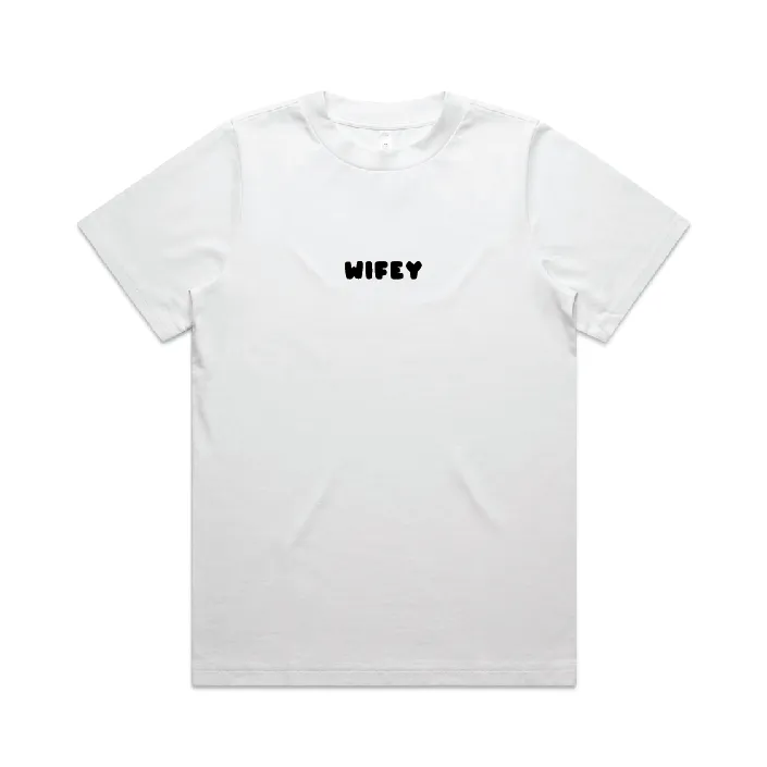 Wifey Tee | Black on White