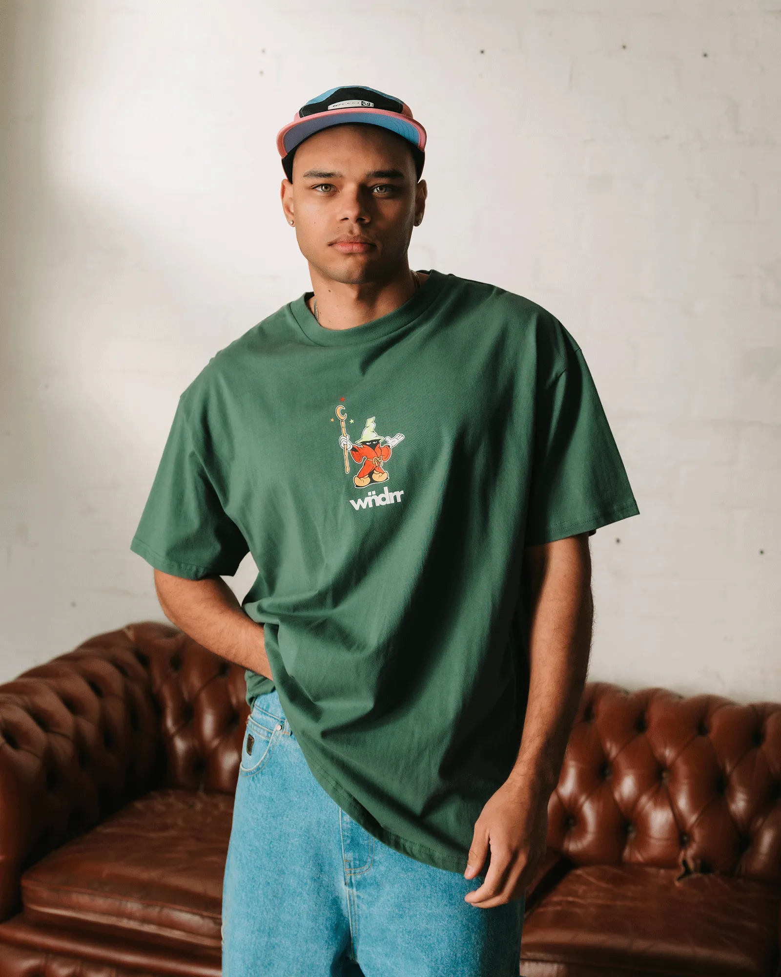WIZARD BOX FIT TEE - DARK GREEN