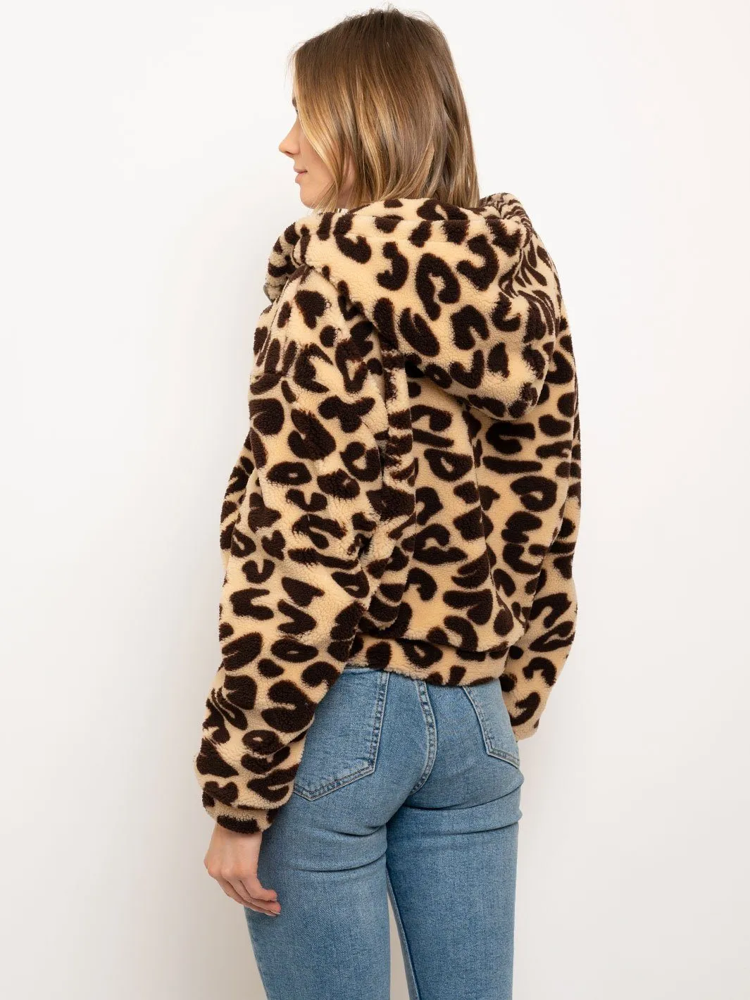 WOMEN'S ANIMAL PRINT HOODIE JACKET
