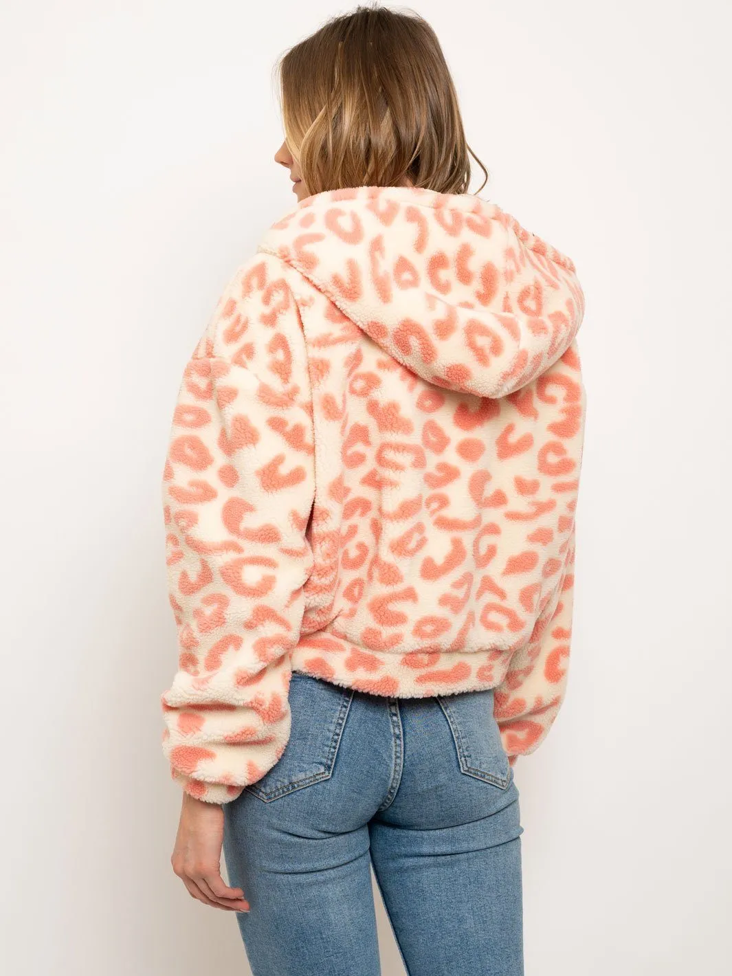 WOMEN'S ANIMAL PRINT HOODIE JACKET