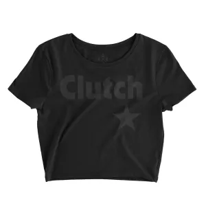 WOMEN'S - Clutch Star | Black Flowy Crop Tee