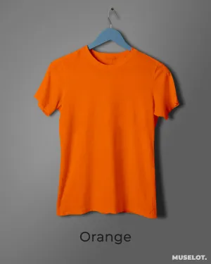 Women's plain orange t shirt