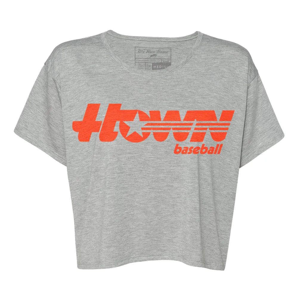 WOMEN'S - Shooting Star | Heather Grey Flowy Crop