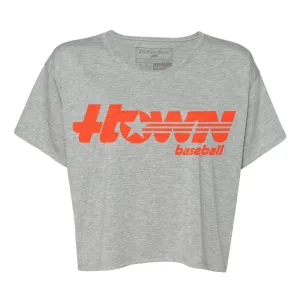 WOMEN'S - Shooting Star | Heather Grey Flowy Crop