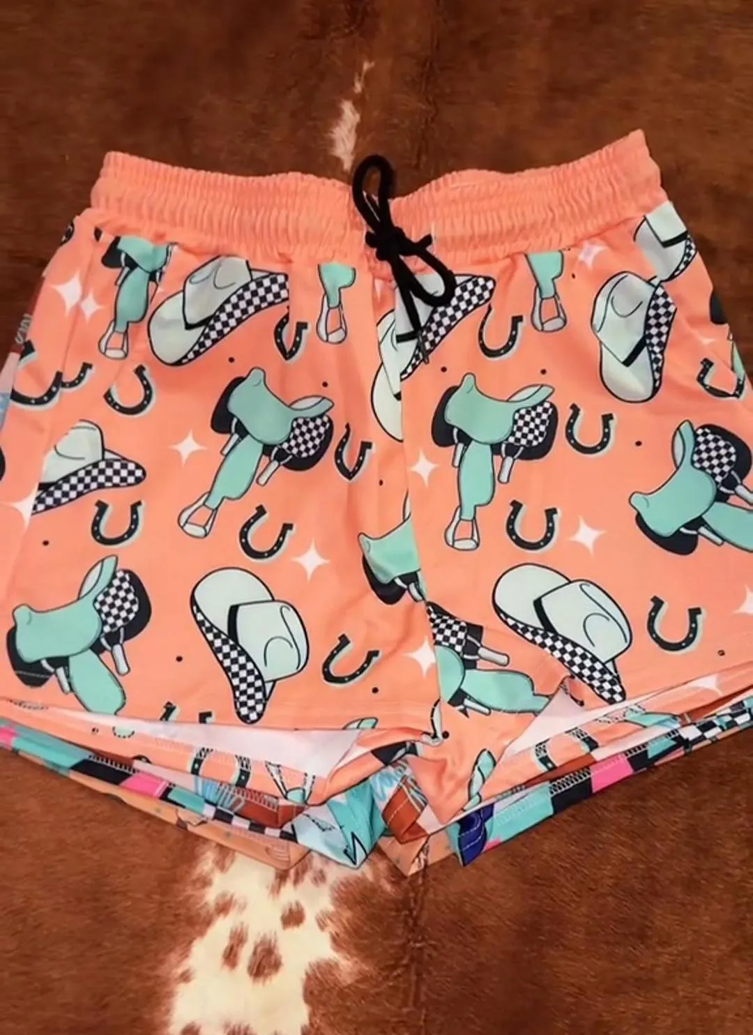 Women's Western Print Shorts