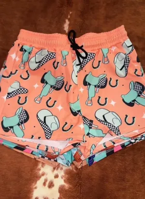 Women's Western Print Shorts