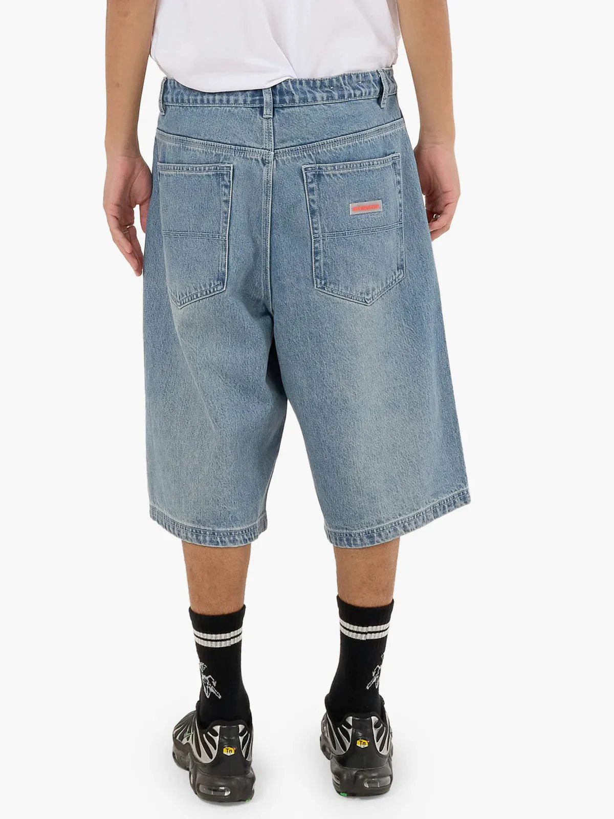 Worship Dozer Jean Short Dirty Raged Blue