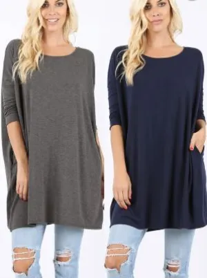 WREN BOXY TUNIC GREY