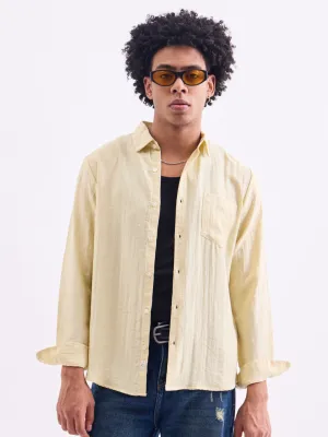 Yellow Plain Full Sleeves Shirt