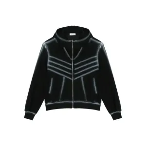 Zipper Hooded Jacket Loose Straight Pants Suit