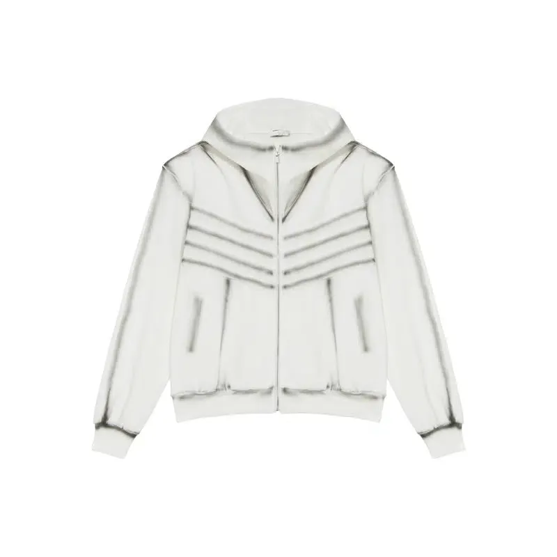 Zipper Hooded Jacket Loose Straight Pants Suit